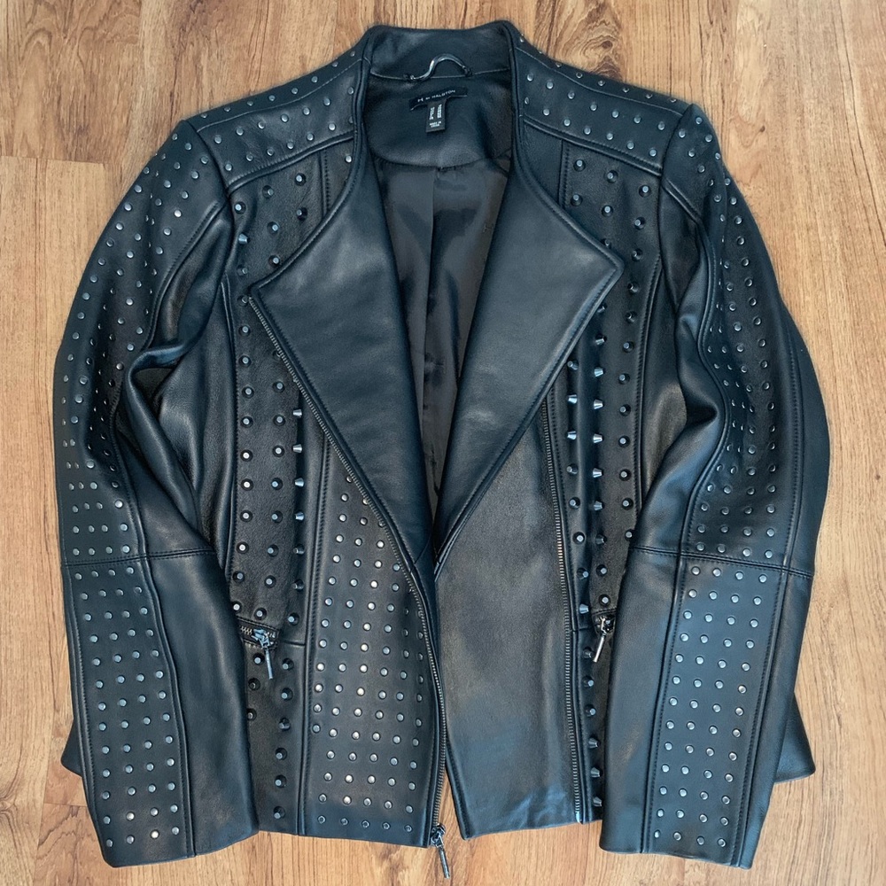 H By Halston Leather Jacket